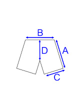 Maßbild F219 - Reißfeste Bermuda