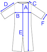 Massbild F217 - Reißfester Overall mit langem Arm