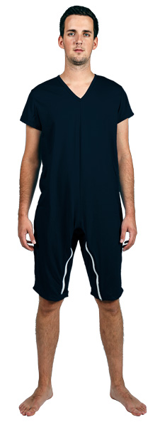 Pyjama Reißverschluss Bein Innenseite.
